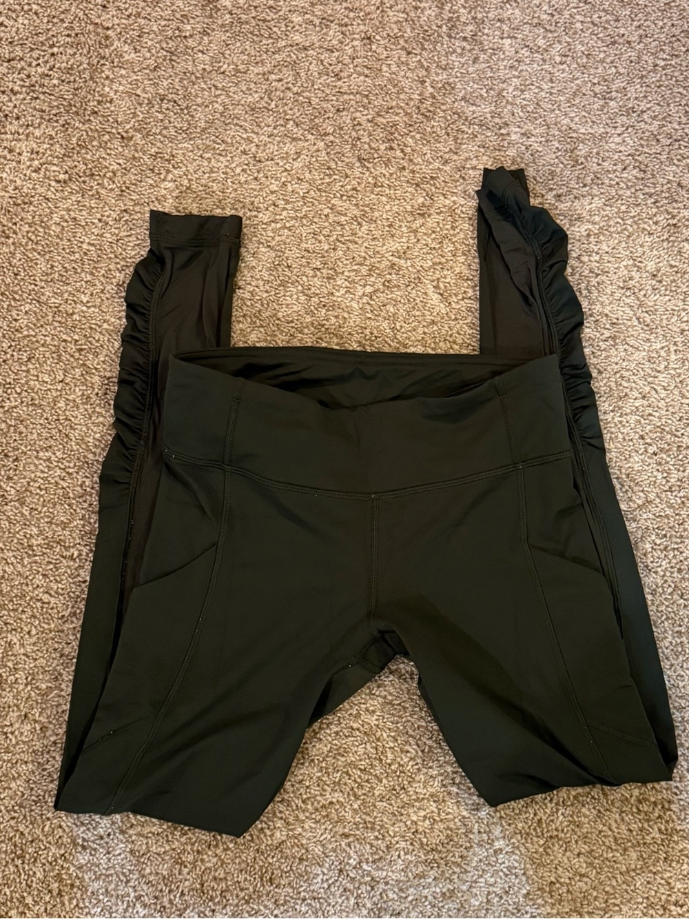 lululemon athletica army green Ruched Side Pocket Leggings